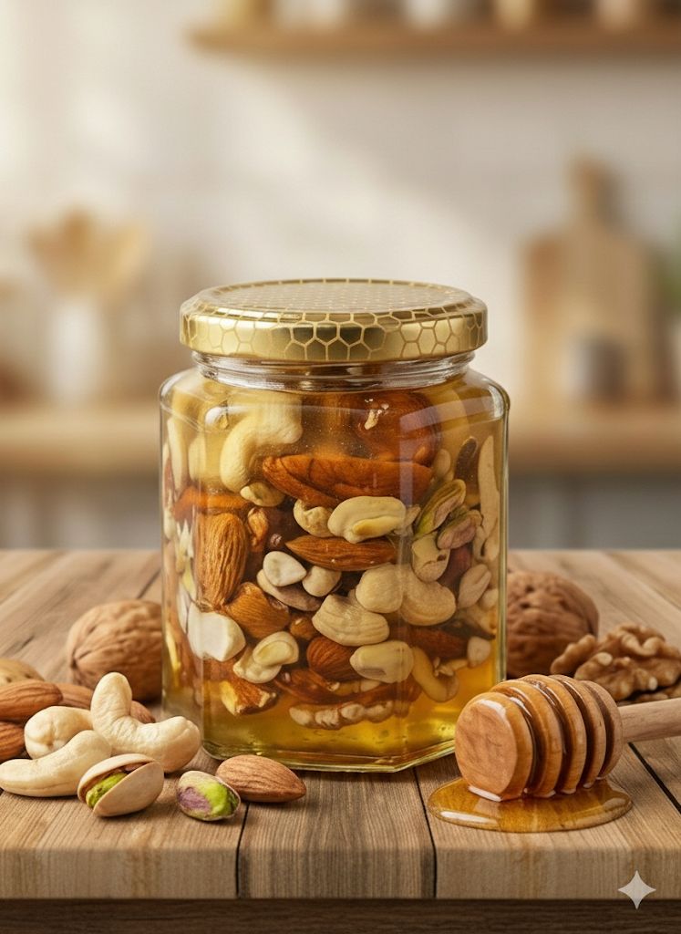 Rawé Pure Raw Acacia Honey with Whole Nuts -