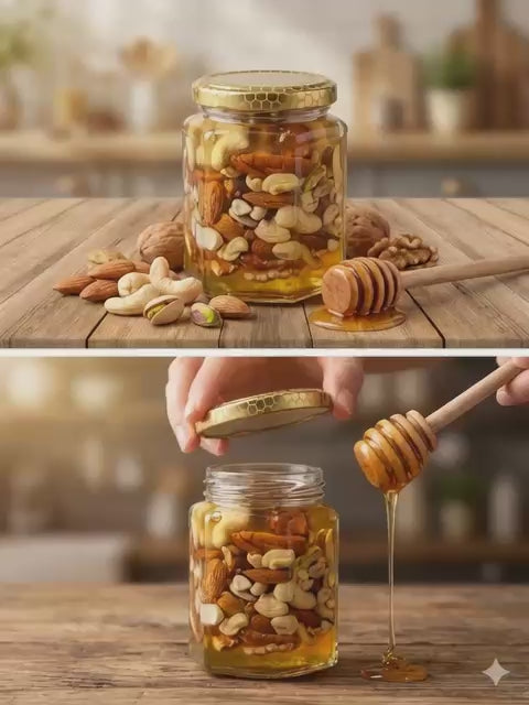 Rawé Pure Raw Acacia Honey with Whole Nuts -